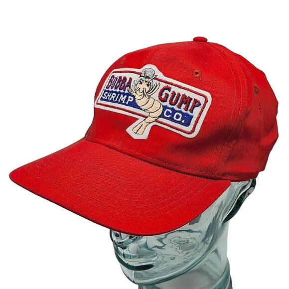 Vintage Bubba Gump Shrimp Company Forrest Red Logo Embroidered Snapback Hat - Picture 3 of 11